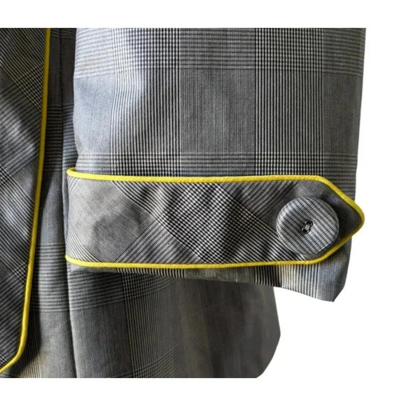 Carlisle Collection Glen Plaid Lightweight Belted Rain Jacket Size 12 Pockets - Picture 6 of 6